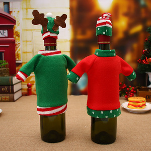 <b>Christmas</b> Decoration Wine Bottle Cover <b>Christmas</b> Embroidery Cartoon Wine Bottle Cover <b>Christmas</b> Day <b>Table</b> Decoration - Product Image 4
