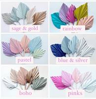 Feuilles de palmier florales séchées traitées naturelles en gros ventilateur sec feuilles de palmier blanchies pour la décoration de fleurs de mariage palmier