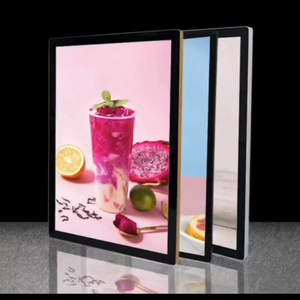 Hộp Đèn hiển thị dạ quang siêu mỏng với khung nhôm khóa cho Áp phích quảng cáo nhà hàng và trung tâm mua sắm - Product Image 1