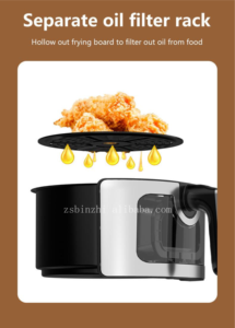 Горячая распродажа: Аэрофритюрница 10 л, 1400 Вт, электрическая, цифровая, безмасляная, из нержавеющей стали - Product Image 4