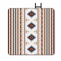Tapis de pique-nique extérieur géométrique bohème aztèque, imperméable, pliable, pour le camping et la plage