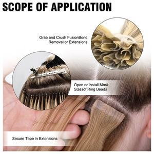 للبيع بالجملة أدوات إزالة وصلات الشعر بالكيراتين المستعبدين مسبقًا بطاقة تعليق مخصصة I tip U tip كماشة إزالة وصلات الشعر بأطراف مسطحة - Product Image 6