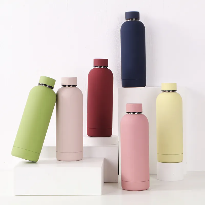 2021 New style sports item 500ml vacuum insulated stainless steel Christmas water bottle for water double walled customization