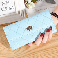 Dompet Wanita Kulit Motif Kotak-kotak dengan Logo Custom, Tempat Ponsel, Dompet Panjang, Tempat Kartu, Kantong Uang & Koin, Dompet Tipis
