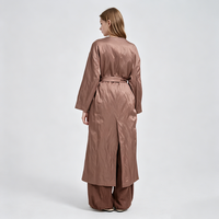 Trench-coat minimaliste pour femme en mélange coton-rayonne, coupe-vent décontracté et élégant pour le printemps