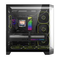 AntarcChill OEM ATX Micro-ATX ITX Tempered Glass RGB Fan Case USB3.0 Mid Tower Gaming PC Case Computer Chassis Case for Desktop