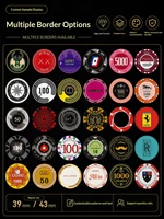 Ensemble complet de jetons de poker Texas Hold'em personnalisés, jetons de style casino, jetons personnalisés assortis, design double face