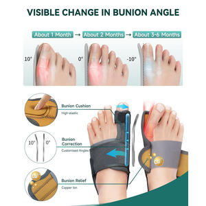 Corrector <span class=keywords><strong>de</strong></span> <span class=keywords><strong>Juanetes</strong></span> y Enderezador <span class=keywords><strong>de</strong></span> Dedos Grandes del Pie - Férula Ajustable para <span class=keywords><strong>Juanetes</strong></span> con 2 Placas Angulares, Separador <span class=keywords><strong>de</strong></span> Dedos para <span class=keywords><strong>Juanetes</strong></span> para Pie Derecho e Izquierdo - Product Image 2