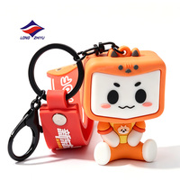 Longzhiyu – Porte-clés 3D personnalisé en PVC, pendentif de sac à dos en forme de poupée, pour enfants, en silicone et caoutchouc, 20 ans d'expérience