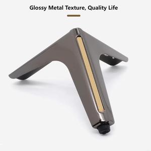 1/4 pezzo Anti-ruggine e Anti-corrosione gambe per divano nero tre punte supporto gambe coltello comodino <span class=keywords><strong>piedi</strong></span> per TV mobile piede - Product Image 3