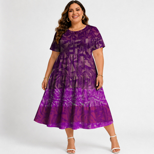 Vestido de <span class=keywords><strong>Manga</strong></span> <span class=keywords><strong>Larga</strong></span> con Cuello Redondo, Diseño Tribal Polinesio Elei, Estilo Casual y Formal, Combinable con Todo, Precio Promocional - Product Image 2