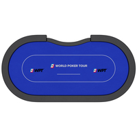 Tables de poker professionnelles ovales pliables sur mesure pour 10 joueurs, 240 cm, Texas Hold'em, vente en gros, divertissement à domicile, logo WPT