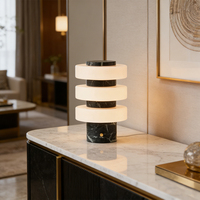 Lampe de lecture créative nordique, lampe de chevet décorative pour la maison, lampe de table LED en marbre pour salon et chambre à coucher