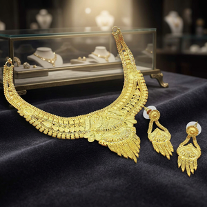 Wholesale 14K 18K 24K Gold Filled Fashion Jewelry, Forming Short Necklaces, Traditional Design Necklaces, Brass Gold Jewelry Set - Product Image 2