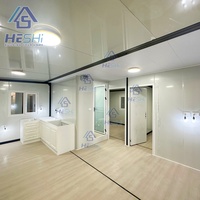 Maison préfabriquée personnalisée pliable et mobile de 40 pieds ou 20 pieds, deux chambres, en acier léger, type conteneur extensible