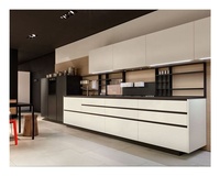 Îlots de rangement en mélamine durable Armoire de rangement en contreplaqué Armoire de cuisine murale pour l'extérieur