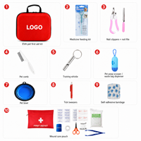Trousse de Premiers Secours pour Animaux Réutilisable en EVA Oxford Imperméable, Style Classique Moderne, Vente en Gros OEM ODM, Ciseaux, Pansements, Gaze Stérile