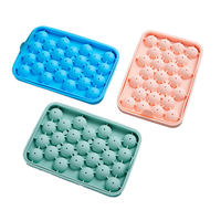 Moule à boules de glace pour rondelle de whisky de qualité alimentaire moule à boules de glace pour congélateur moule à glace en silicone de 25 capacités mini cercle rond