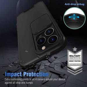 Commercio all'ingrosso per <span class=keywords><strong>iPhone</strong></span> <span class=keywords><strong>13</strong></span> <span class=keywords><strong>Pro</strong></span> custodia protettiva Slide Camera Lens Protection 2 in 1 TPU + PC Cover posteriore Anti-goccia - Product Image 4