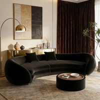 Luxuriöses Gepolstertes Stoffsofa 7-Sitzer Ecksofa Modulares Modernes Villa-Wohnzimmer L-Form Sofa-Set