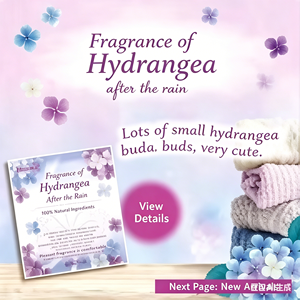 แผ่นเจลดูดความชื้น ฮากุโมโตะ เอิร์ธ กลิ่นไฮเดรนเยีย แบบใช้แล้วทิ้ง 12 แผ่น สำหรับลิ้นชักและกล่องเสื้อผ้า - Product Image 2