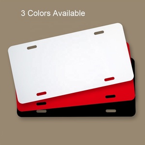 EE. UU. 6x12 "Blanco Negro Rojo Placa de matrícula de <span class=keywords><strong>coche</strong></span> en blanco Placa de matrícula de aluminio de metal Sublimación Placa de matrícula en blanco - Product Image 2