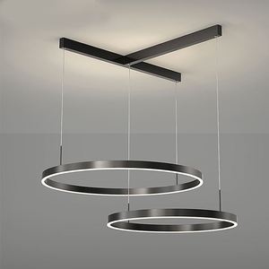 โคมไฟเพดานบ้านทำจากเหล็กทันสมัยสำหรับห้องนั่งเล่นสีทองทรงสี่เหลี่ยมโคมไฟระย้า LED เชิงพาณิชย์โคมไฟระย้าหรูหรา - Product Image 2