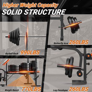Multi-Function Iron Durable Adjustable Foldable Weight Lifting Power Rack Gym Fitness Equipment Strength <b>Dumbbell</b> Bench - Product Image 6