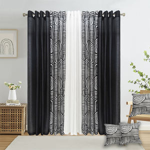 Stock d'usine 100% polyester Motif floral Haute occultation Design luxueux Rideaux pour salon - Product Image 2