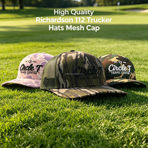 หมวกแก๊ปทรงคลาสสิค 6 แผง ปีกโค้ง รุ่น Richardson 112 สไตล์ Trucker แบบ Snap Back พร้อมปักโลโก้ รับผลิตตามสั่งขายส่ง - Product Image 1