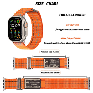 <span class=keywords><strong>Correa</strong></span> Deportiva de Nailon RYB al por Mayor para Relojes <span class=keywords><strong>Apple</strong></span> Series 11 10 9 8 7 6 5 4 de 49mm 45mm 46mm 44mm 42mm 41mm 38mm 42mm - Product Image 4