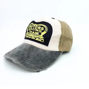 Marca de moda Casual letras bordadas Vintage ajustable papá sombrero gorra deportiva hombres y mujeres gorras de béisbol lavadas desgastadas