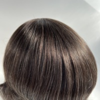 Rambut Palsu Pria Premium Tahan Lama 0.06-0.08mm Kulit Tipis Rambut Asli India Remy Siap Kirim