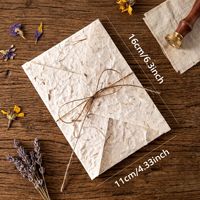 Enveloppes de luxe à texture gaufrée, papier coton fait main vintage, ensemble de lettres artistiques rétro pour vœux, vente en gros en vrac