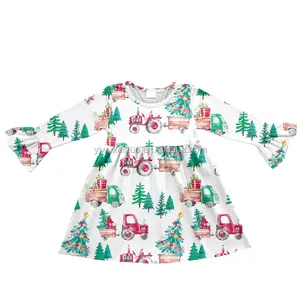 冬の女の子のクリスマスチュニックドレス卸売ファッションベビー服