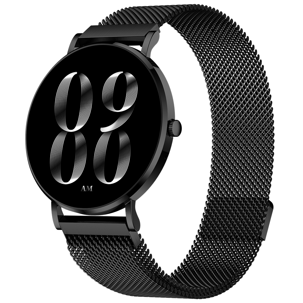 Noir+avec bracelet magnétique Milan