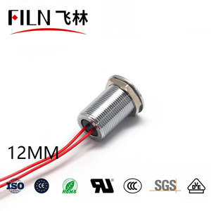 FILN 12mm <span class=keywords><strong>16mm</strong></span> LED मेटल इंडिकेटर लाइट 12v वॉटरप्रूफ सिग्नल लैंप नीला लाल LED धमाका प्रूफ पायलट लाइट इंडिकेटर - Product Image 4
