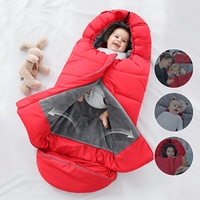 Couverture d'hiver pour bébé, épaississante, coupe-vent, pour poussette, gigoteuse, couvre-pieds, sac de couchage pour nouveau-né