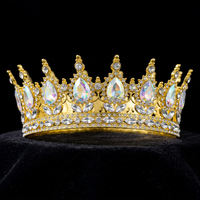 Diadème Étoile Scintillante Multicolore Unique, Coiffe en Cristal Coloré, Couronne en Alliage pour Fête d'Anniversaire et Concours de Beauté
