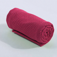 Serviette de sport rafraîchissante pour l'été, en microfibre haute densité, tissu à refroidissement rapide, couleur unie imprimée