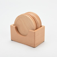 Personnalisé naturel rond bambou acacia noyer Pot à boire Thé Tasse à café couleur unie Tapis en bois