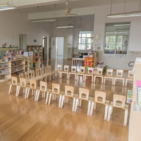 Table d'étude scolaire moderne en bois naturel écologique
