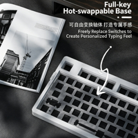 Kit de Teclado Mecánico Personalizado Zornher ZH980 Rosa para Teclado de 97 Teclas, Carcasa Barebone con Montaje Gasket y Hot Swap para Interruptores de 3/5 Pines