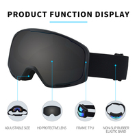OEM Personnaliser LOGO Adulte Anti-Buée Snowboard Ski Lunettes de Soleil double lentille coupe-vent Ski Lunettes
