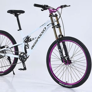 Bicicleta de montaña de <span class=keywords><strong>doble</strong></span> suspensión, bicicleta de montaña de carbono de 27,5 pulgadas, marco de <span class=keywords><strong>Mtb</strong></span> con freno de disco <span class=keywords><strong>doble</strong></span> de acero de 26 pulgadas con velocidad Variable - Product Image 1