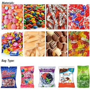 Sert şeker paketleme, yumuşak tatlılar/sakızlı ayılar/sakızlı şeker sayma ve paketleme makinesi