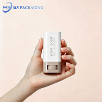 Flacon vide ovale transparent pour déodorant en stick avec bouchon à clapet personnalisé, 20g, pour gel