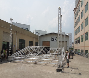 Estructura de armazón de aluminio portátil para eventos de conciertos al aire libre, armazón de escenario de aluminio con techo - Product Image 3