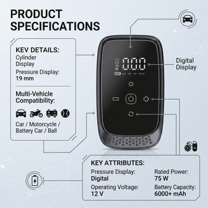 <span class=keywords><strong>Compressore</strong></span> d'aria elettrico <span class=keywords><strong>portatile</strong></span> con power bank e luce LED per <span class=keywords><strong>auto</strong></span> - Product Image 1