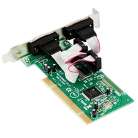 Tarjeta Serie Lekuo PCIe de 2 Puertos RS232, Adaptador de Controlador de Puerto COM DB9, Automatización Industrial, Compatible con Windows 11, 921.6Kbps, en Stock